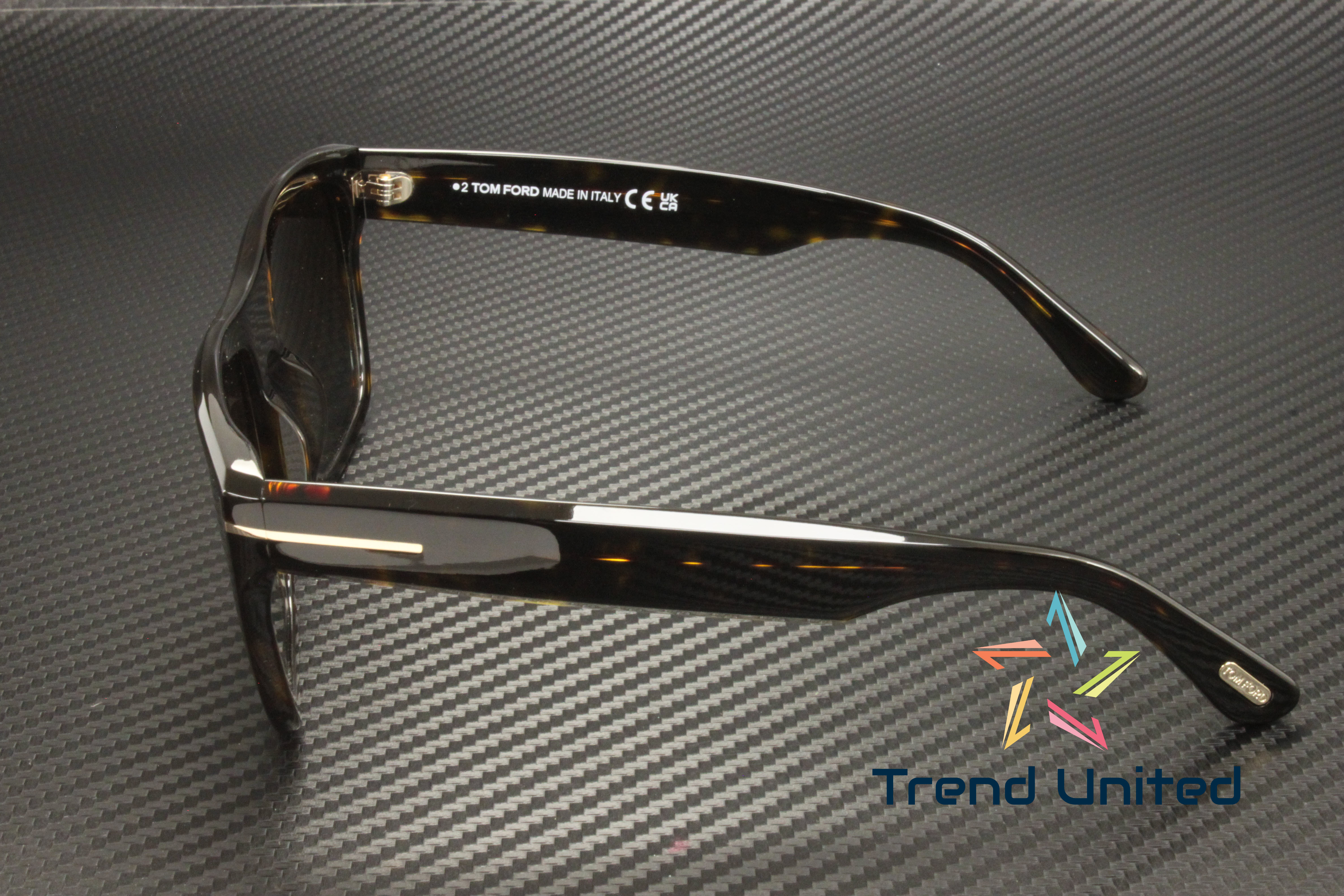 Tom Ford FT1077 Sunglasses Dark Havana Acetate Rectangular Tom Ford FT1077-Alberto Sunglasses | FramesDirect.com main image 2