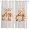 thumbnail image 2 of Orange White Pumpkins Fall Kitchen Curtains 84 Inches Long, Thanksgiving Pumpkin Rod Pocket Window Curtains Panels for Bedroom/Bathroom/Nursery, Light Filtering Treatment Curtains Drapes 52"x84", 2 of 5