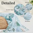 thumbnail image 6 of Coastal Seahorse Standard Size Pillow Cover,Pillowcase Protectors with Zipper,Breathable Decorative Throw Pillow Case Cover,Ocean Nautical Starfish Seashells Coral Pillow Shams for Couch 20x26Inch, 6 of 8