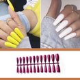 thumbnail image 4 of Qarigey Uñas postizas largas cortas de mano Multicolor uñas postizas manicura a la moda a juego pequeñas puntas de manos de cubierta Juegos de manicura Morado oscuro, 4 of 5