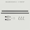 thumbnail image 6 of Exclusive Home Lancelot 1" Window Curtain Rod and Finial Set, Adjustable 36"-72", Matte Black, 6 of 8