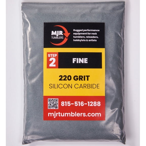 STEP 2, 3LB Fine 220 Silicon Carbide Grit Rock Polish