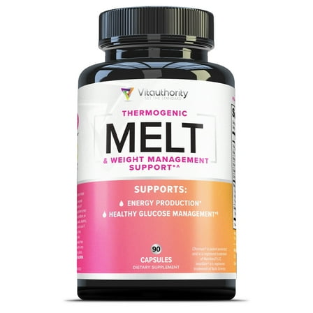 Vitauthority Melt Thermogenic Weight Management Supplement with Green Tea Extract & Chromium, 90 Ct