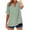 Army Green, variant on Button Down Shirts for Women Spring Summer V Neck Short Sleeve Tops Plaid Print Loose Casual Tops L