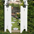 thumbnail image 4 of 32x42 Wood Swinging Door Wall-mounted Double Half Cafe Doors Saloon Bar W/ Hinge, 4 of 19