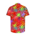 thumbnail image 5 of ZCFZJW Men's Hawaiian Shirt Big and Tall Regular Fit Casual Short Sleeve Floral Button Down Graphic T-Shirts Tropical Holiday Beach Vacation Tees Tops Red XXXXXL, 5 of 7