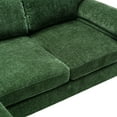 thumbnail image 7 of 81 Inch L-shaped Accent Sofa Set with Padded Back and Armrest, Upholstered Sofa Couch with Chaise and Metal Legs, Corner Sleeper Couch for Living Room, Green, 7 of 7