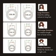 Olivia Garden Ceramic + Ion Round Thermal Hair Brush, CIXL-45 (1 3/4)