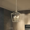 thumbnail image 4 of Warehouse of Tiffany Buelex 4 Light 16 inch 12 inch Satin Gold Lamp Post Lantern Style Iron Chandelier, 4 of 5