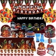 thumbnail image 2 of Decoraciones de fiesta de cumpleaños con temática Ninja de dibujos animados, vajilla desechable, vasos, platos, servilletas, fondo para niños, suministros de fiesta, 2 of 4