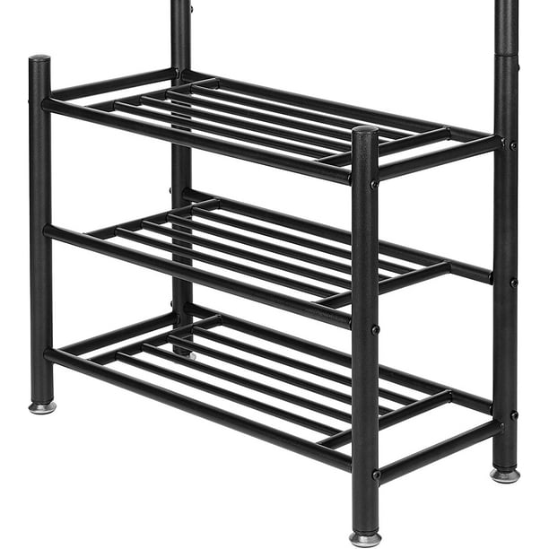 Metal coat sale rack with shelf