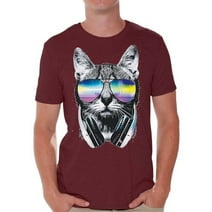Awkward Styles Cat T-Shirt Sunglasses T Shirts for Men