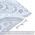 thumbnail image 6 of Vintage Window Curtains Damask Pattern Printed Curtains for Bathroom Window Light Filtering Tiers for Small Window, Grey, 27"X45", 2 pcs, 6 of 7