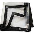 thumbnail image 3 of Waterproof Tarpaulin With Eyelets, Protective Tarpaulin, Transparent, 3 of 4