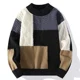 thumbnail image 2 of Suéteres gruesos de cuello redondo para hombre, suéter de punto de cuello redondo para otoño e invierno, ropa de calle informal original de cachemira, 2 of 4