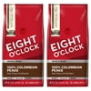 (2 pack) Eight O'Clock 100% Colombian Peaks Medium Roast Whole Bean Coffee, 22 oz Bag