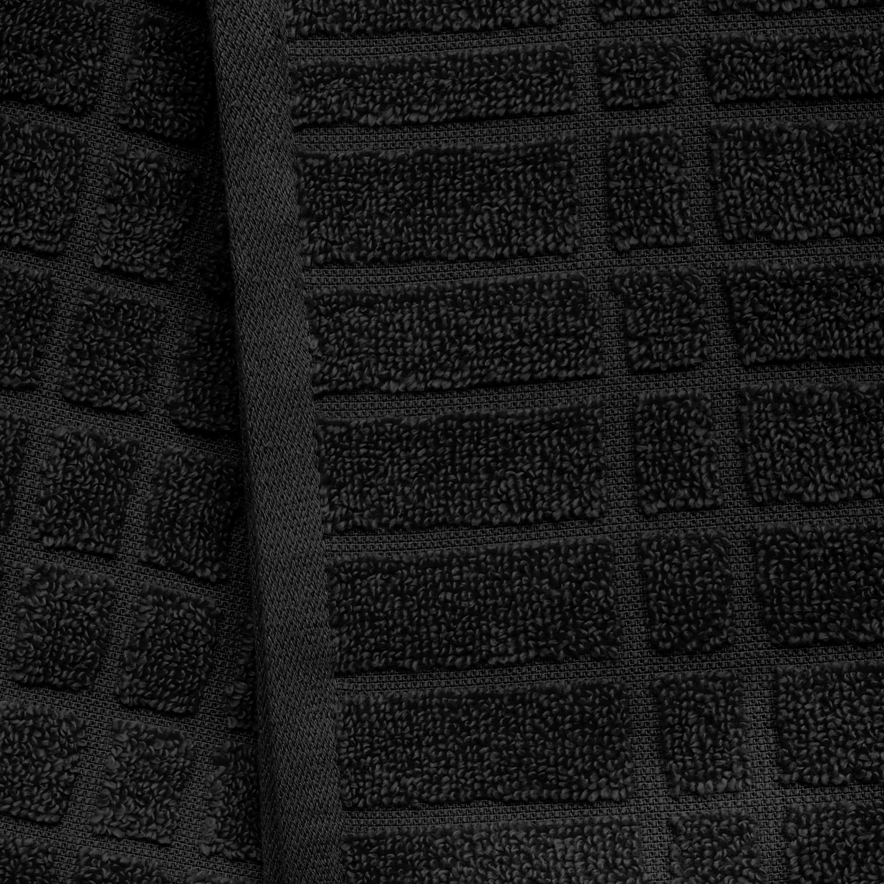 Mainstays Soft Touch Cotton 6-Piece Bath Towel Set, Black