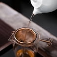 thumbnail image 4 of MasteelfCA Stainless Steel Tea Strainer Fine Mesh Tea Infuser Handwork Tea Funnel with Handle for Tea (Rose Golden), 4 of 7