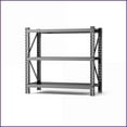 thumbnail image 3 of Industrial Shelving Rack, 3-Tier Heavy Duty Steel Adjustable, 51.2”W x23.6”D x47.3”H | Metal | Black, 3 of 10