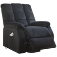 thumbnail image 1 of ACME Fauteuil Inclinable Ipompea en Velours Noir, 1 of 5