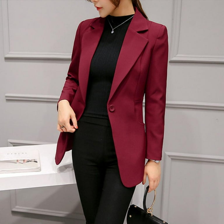 Wine blazer best sale womens