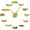 Gold,27inch, variant on Arabic Number With Wings Modern DIY Giant Wall Clock Angel Wing Nursery Kid Room Decorative Acrylic Mirror Effect Wall Art Watch(Gold,27inch)