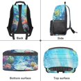 thumbnail image 6 of Pzuqiu Sea Turtle Print Backpack for Kids Ages 6-18 Elementary to High School Students 17 Inch Large Capacity Lightweight Schoolbag with Adjustable Straps Back to School Daily Use, 6 of 7