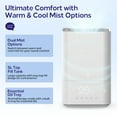 thumbnail image 2 of JS H20 Ultrasonic Warm & Cool Humidifier – 5L Top fill – Humidistat & Humidity Control – Thermostat, 2 of 7