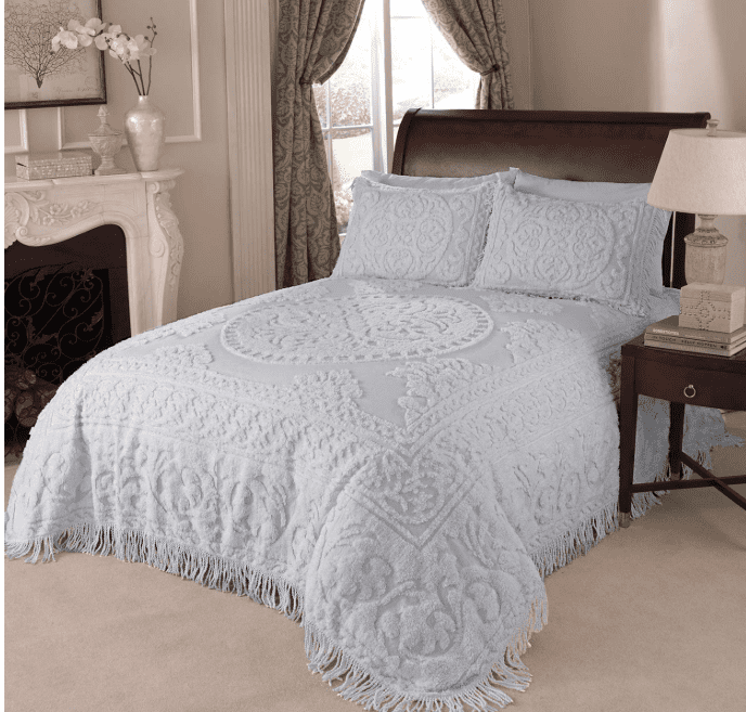Photo 1 of Beatrice Home Fashions Medallion Chenille Bedspread King Gray