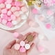 thumbnail image 3 of 100 bolas de pompones rosas para manualidades, de poliéster de 25 mm, suaves y esponjosas, para el Día de San Valentín, redondas, mini pompones., 3 of 9