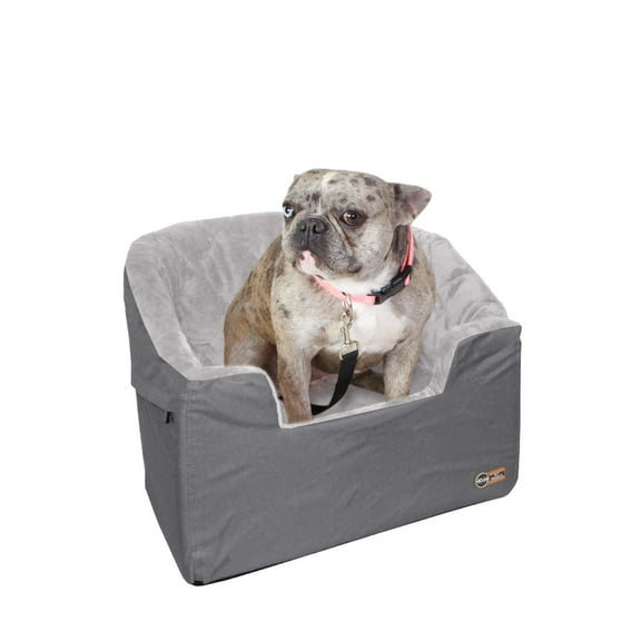K&H Pet Products Bucket Booster Dog Car Seat Knockdown Gray/Gray Large
