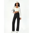 thumbnail image 4 of Pantalones de yoga DLOODA para mujer, pierna ancha y cintura alta con bolsillos, 4 of 6