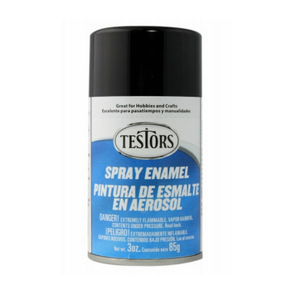 Testors 1247T Enamel Spray Paint Gloss Black 3 Ounce