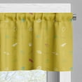 thumbnail image 3 of Ambesonne Scallop Valance Pack of 2, Snail Shells Sea Fern Art, 54"X12", Khaki Multicolor, 3 of 5