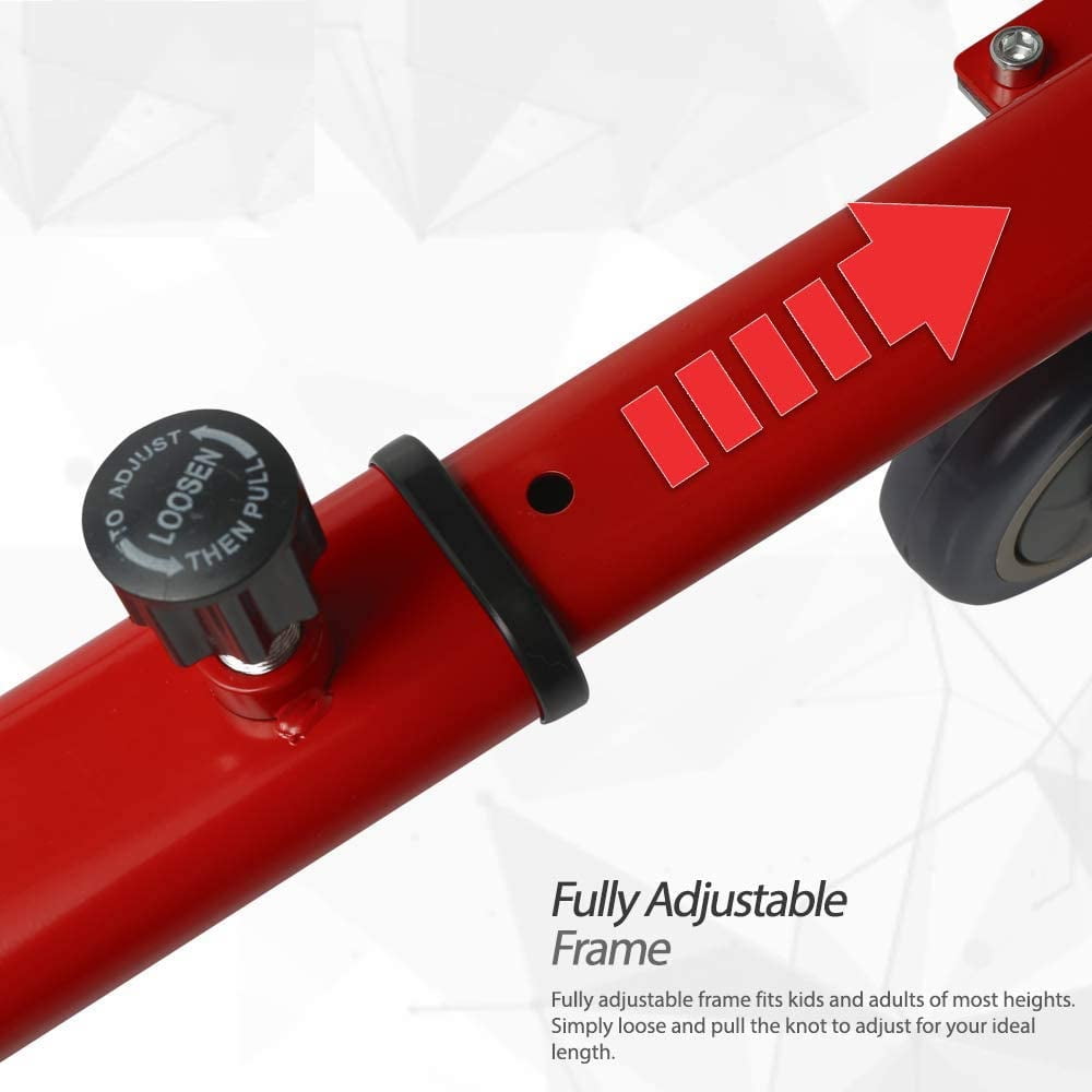 Hover Kart Go Kart Adjustable Seat Attachment for 6.5" Hover-Board Buggy - Red