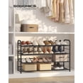thumbnail image 2 of SONGMICS Stackable Shoe Rack, 4 Tier Metal Shoes Rack Storage Shelf, Holds up to 20 Pairs, Adjustable Slanted Shelves for Small Spaces,Black, 2 of 5