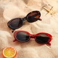 thumbnail image 6 of FEISEDY Sunglasses Womens, Retro Oval Cateye Sun Glasses Men, Small 90s Style B4128, 6 of 13