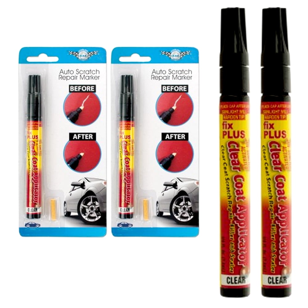 2 Pc Auto Scratch Repair Marker Touch Up Pen Car Paint Wax Filler Remover Fix Walmartcom