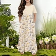 thumbnail image 6 of Avrntaa Easter Maxi Dress for Girls Short Sleeve Casual Dresses with Pocket Cute Print Summer A-line Dresses 4-14Y, 6 of 6