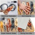 thumbnail image 3 of 1pc Horses Pattern Absorbent Non-Slip Bathroom Thickened Flannel Rug Decor,Soft,Quick Drying,Suitable For Indoor/outdoor Use,Bathrooms,Bedrooms,Kitchens,Terrace,Laundry Rooms,16"x24", 3 of 9