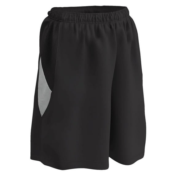 Post Up Reversible Basketball Shorts, Girls' Large, Black and White