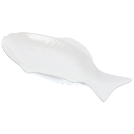 

HOMEMAXS Ceramic Fish Plate Unique Design Fish Serving Platter Dish Steaming Fish Tray