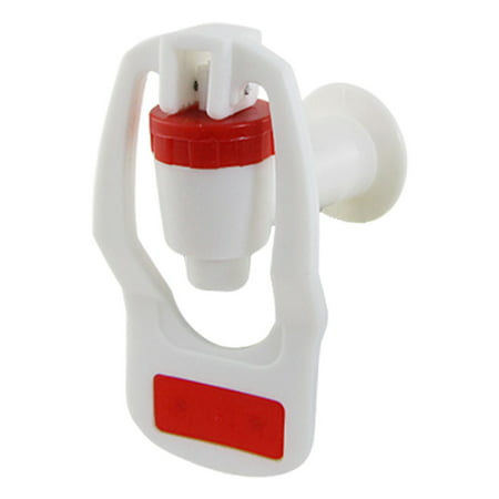 Unique Bargains Handle Push White Red Plastic Tap Faucet for Water Dispenser