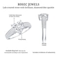 thumbnail image 6 of Rosec Jewels Moissanite Heart Shaped Engagement Ring with Side Stones - 2 Carat - 8 mm - D-VS1 Quality Certified, 18K White Gold, US 5.50, 6 of 9