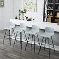 thumbnail image 2 of Andeworld 30" Swivel Bar Stools with Back Metal Barstools Set of 4 Counter Height Stools Gray Plastic Seat, 2 of 6