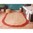 thumbnail image 3 of Chouhan Rugs Natural Jute Red Bordered Rug Bohemian Rug Decor Rug Handwoven Rug Custom Rug Decorative Rug, 3 of 8