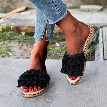 

〖Yilirongyumm〗 Black 40 Slippers For Women Casual Breathable Women s Slippers Color Shoes Fashion Outdoor Women s Slipper