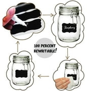 40Pcs Waterproof Chalkboard Labels Stickers Set for Mason Jars Glass Bottles, Pantries, Craft Rooms(1.93L x 1.34W)