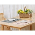 thumbnail image 6 of Unique Bargains Placemats Set of 2, Faux Leather Easy to Clean Table Mats Place Mats Pink Grey 17x12 inch, 6 of 6