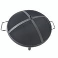 thumbnail image 3 of Portable Fire Pit Grill for Backyard Parties and Camping - Round Iron Wood Burning Stove (Brick Color), 3 of 5